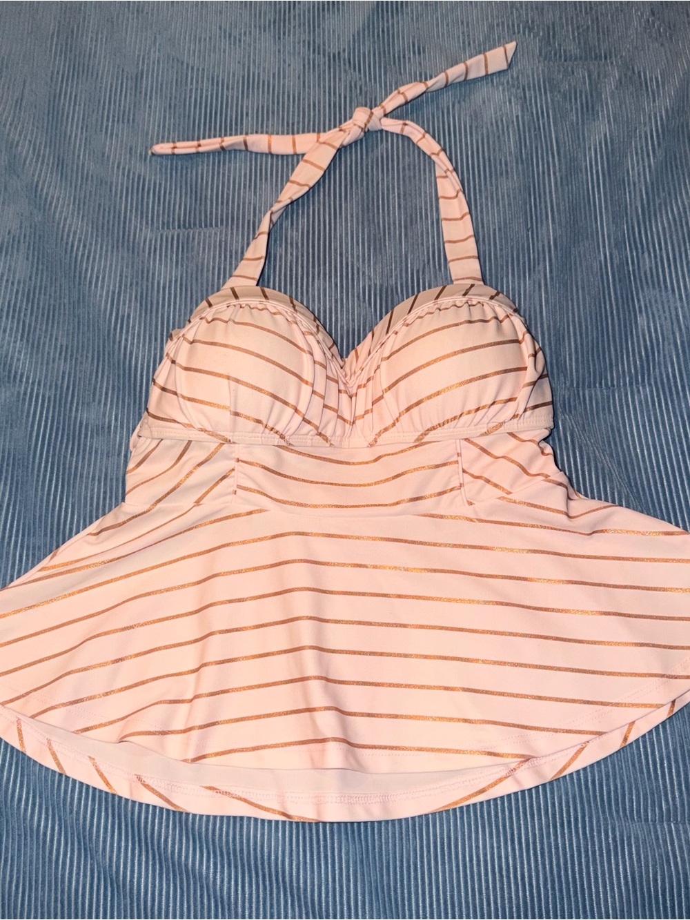 Betsey Johnson Pink Striped Halter Camisole Top